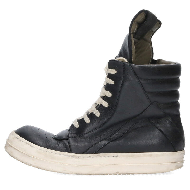 Rick Owens Geobasket Leather High-Top Sneakers Size 8.5