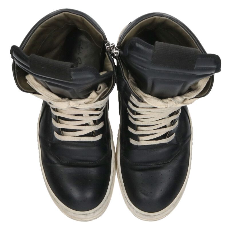 Rick Owens Geobasket Leather High-Top Sneakers Size 8.5