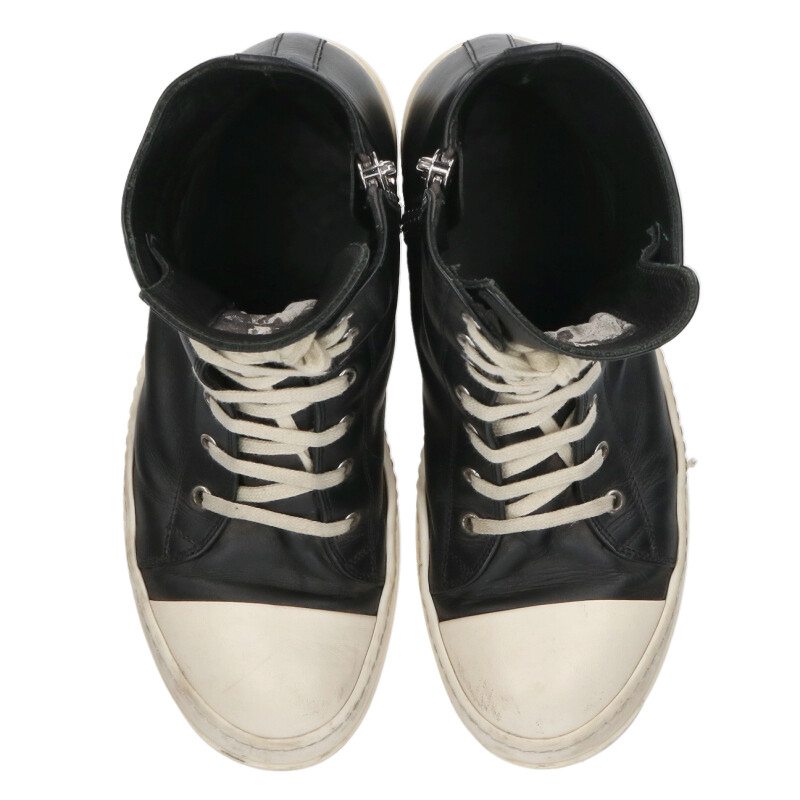 Rick Owens Ramones Leather High-Top Sneakers Multi Size 8.5
