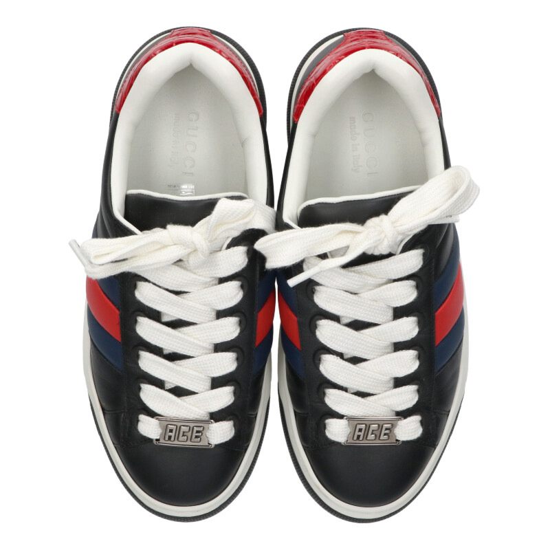 GUCCI Hyperspace Sneakers Black/Navy/Red Size 8.5