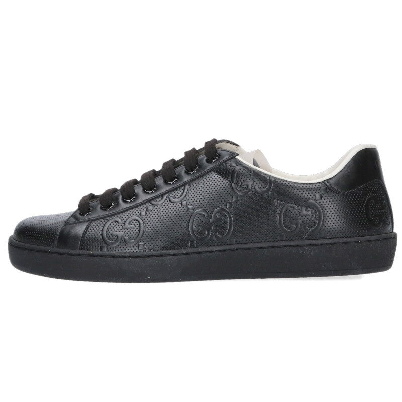 GUCCI GG Embossed Sneakers Black Size 5