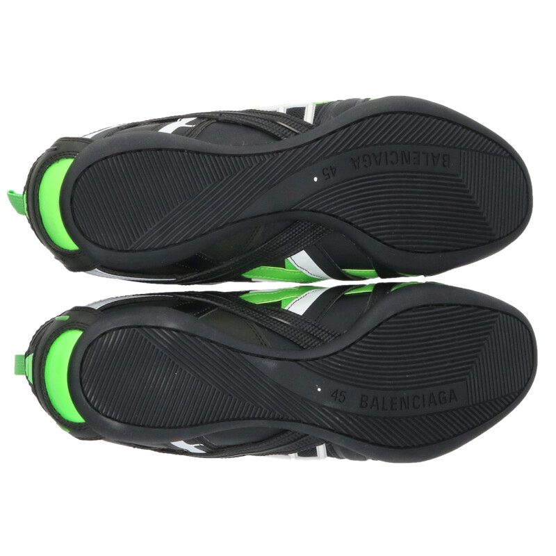 BALENCIAGA Drive Low-Cut Sneakers Black/Green Size 11.5