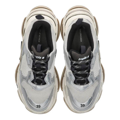 BALENCIAGA Triple S Low Top Sneakers White Size 6