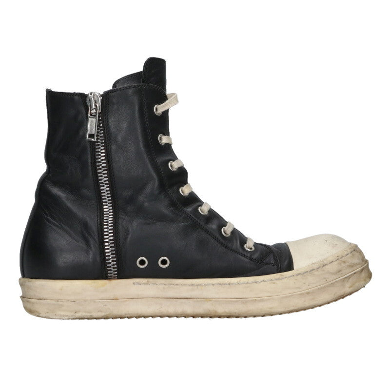 Rick Owens Ramones Leather High-Top Sneakers Size 9.5