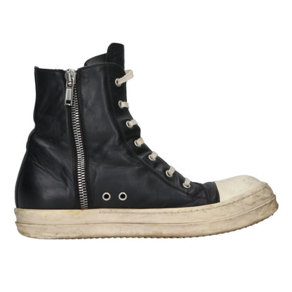 Rick Owens Ramones Leather High-Top Sneakers Size 9.5