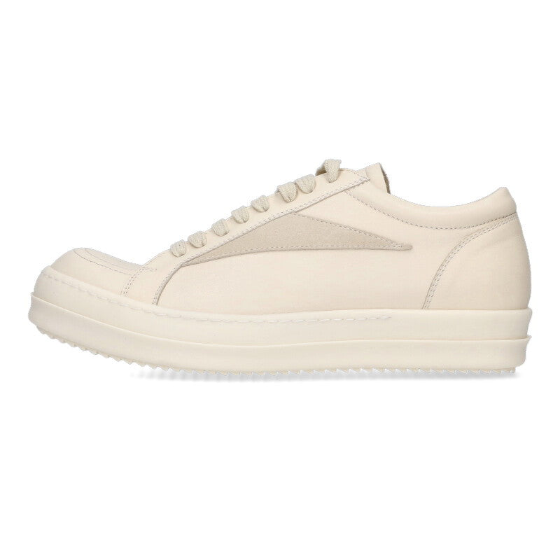 Rick Owens VINTAGE SNEAKS Leather Low-Top White Size 6.5