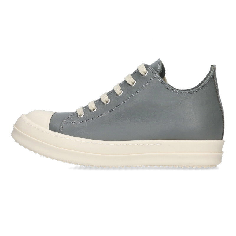 Rick Owens RAMONES LOW Leather Low-Cut Gray Size 6.5