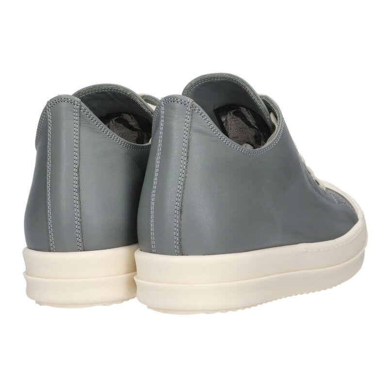 Rick Owens RAMONES LOW Leather Low-Cut Gray Size 6.5