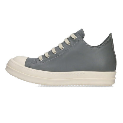 Rick Owens RAMONES LOW Leather Sneakers Gray Size 6.5