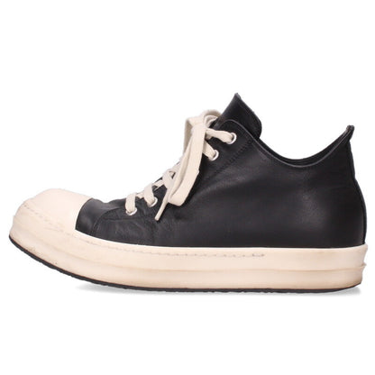 Rick Owens Leather Low-Cut Sneakers Black Size 6.5
