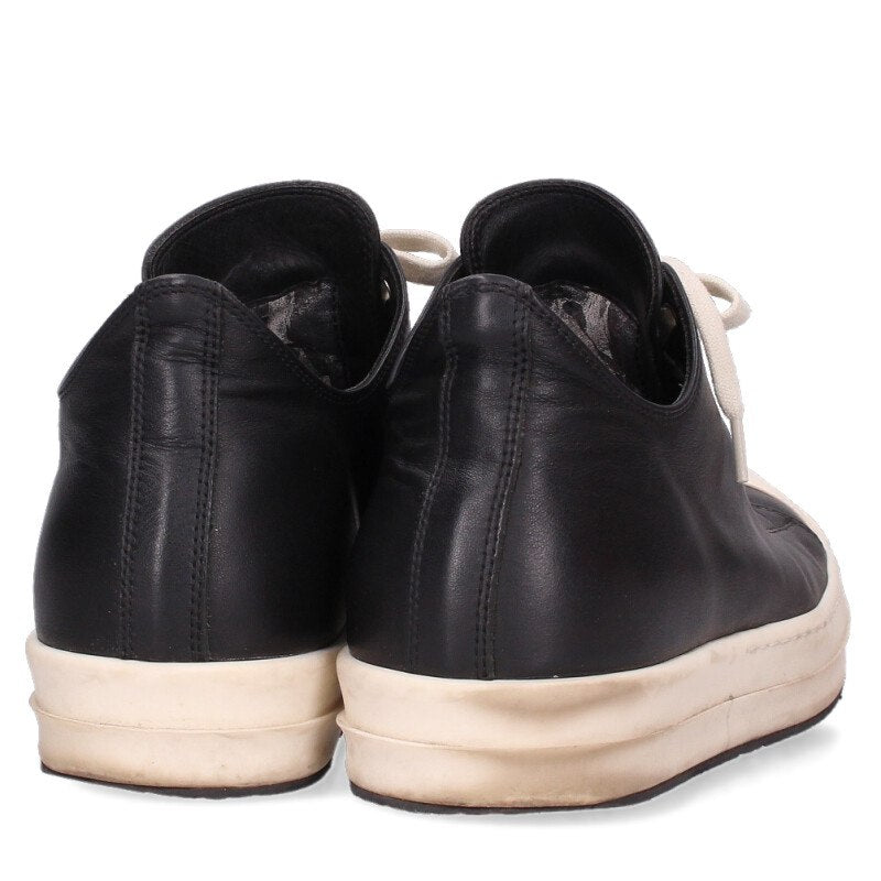 Rick Owens Leather Low-Cut Sneakers Black Size 6.5