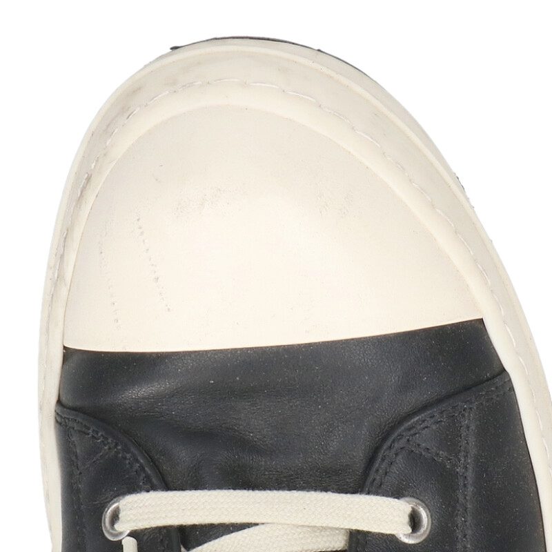 Rick Owens Leather Low-Cut Sneakers Black Size 6.5