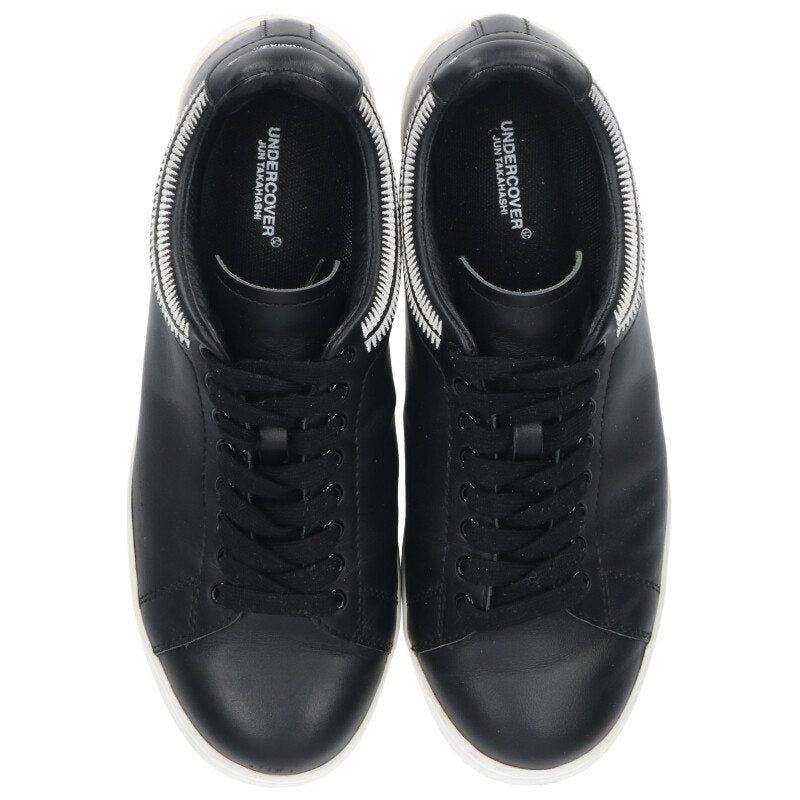 UNDERCOVER Embroidered Leather Low-Cut Blk Size 8