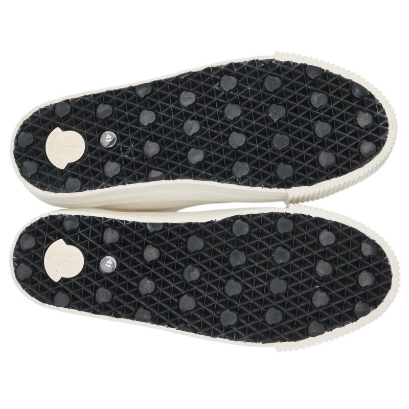 MONCLER Lissex Logo Patch Canvas Mid-Cut White Size 7.5