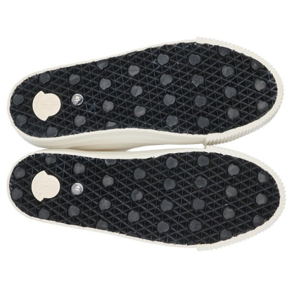 MONCLER Lissex Logo Patch Canvas Mid-Cut White Size 7.5