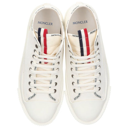 MONCLER Lissex Logo Patch Canvas Mid-Cut White Size 7.5