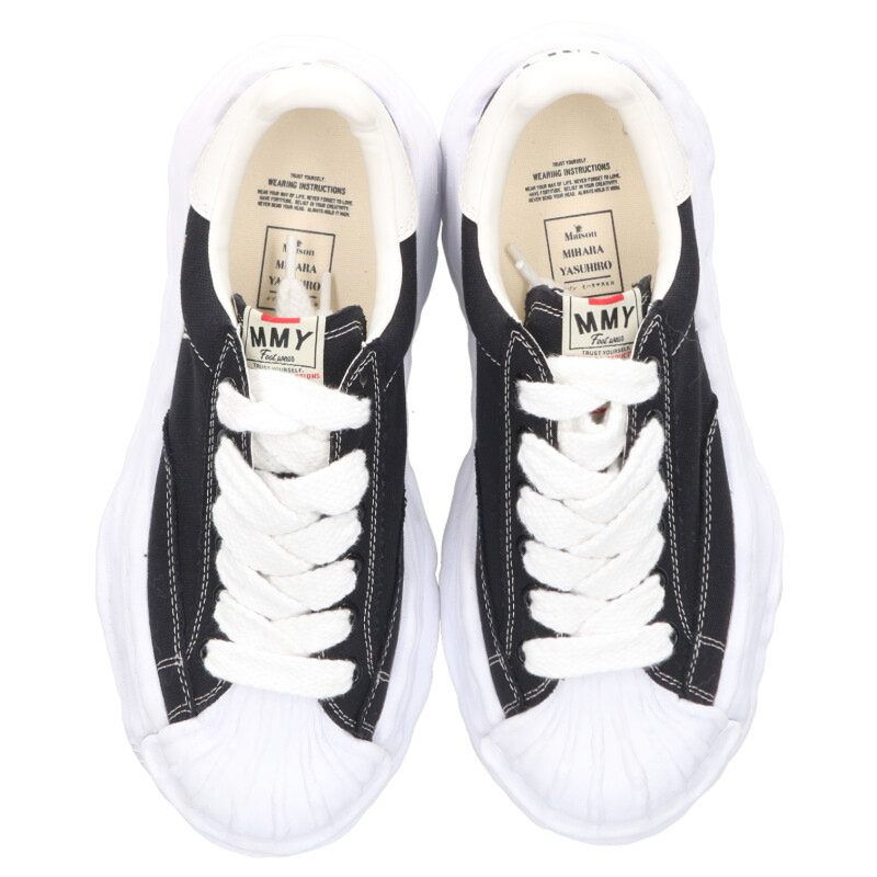 MIHARAYASUHIRO BLAKEY Low-Cut Sneakers Blk/Wht Size 6.5