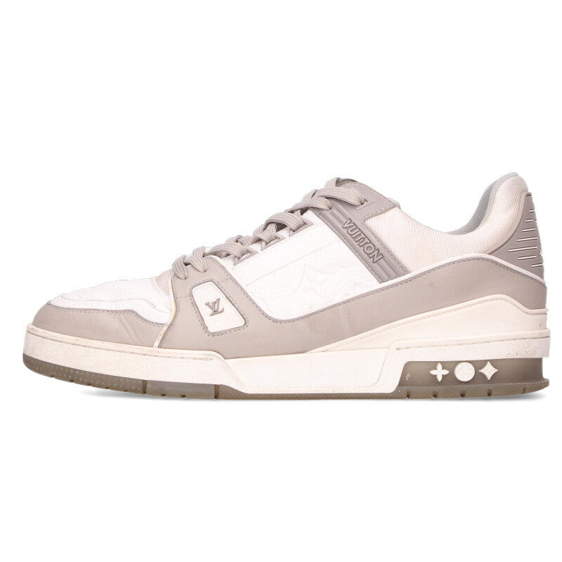 LOUISVUITTON LV Trainer Low-Top Sneakers White Size 8