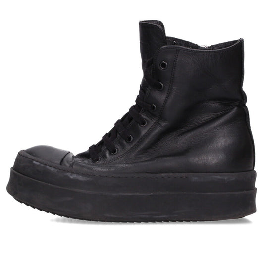 Rick Owens MEGA BUMPER Leather High-Top Blk Size 7.5