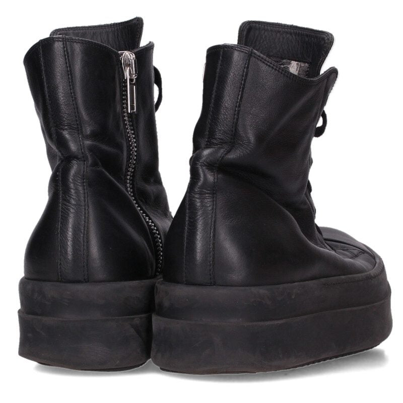 Rick Owens MEGA BUMPER Leather High-Top Blk Size 7.5