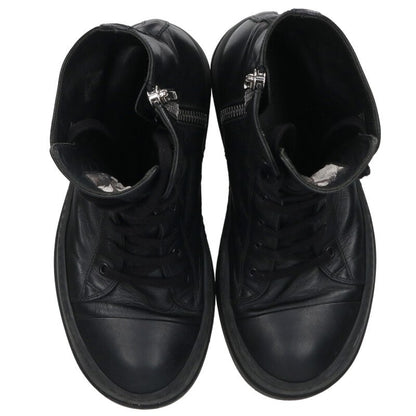 Rick Owens MEGA BUMPER Leather High-Top Blk Size 7.5