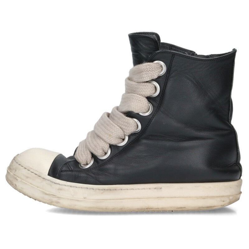 Rick Owens Jumbo Lace Leather High-Top Blk/Wht Size 7.5