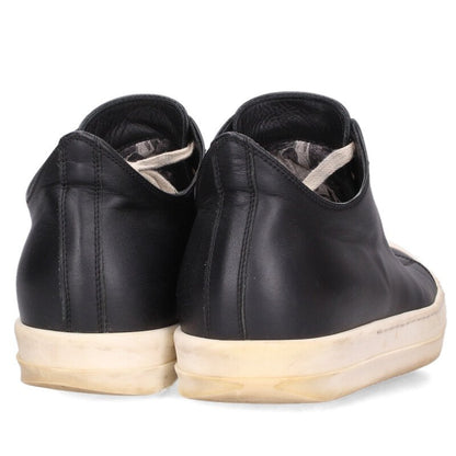 Rick Owens RAMONES LOW Leather Low Top Black/White Size 8.5