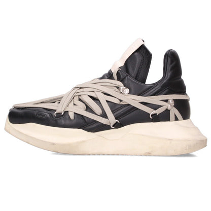 Rick Owens MEGALACED RUNNER Sneakers Black/White Size 10.5