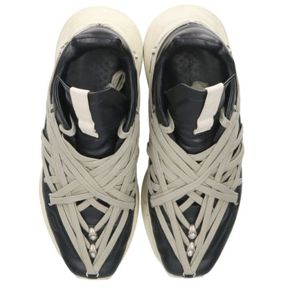 Rick Owens MEGALACED RUNNER Sneakers Black/White Size 10.5
