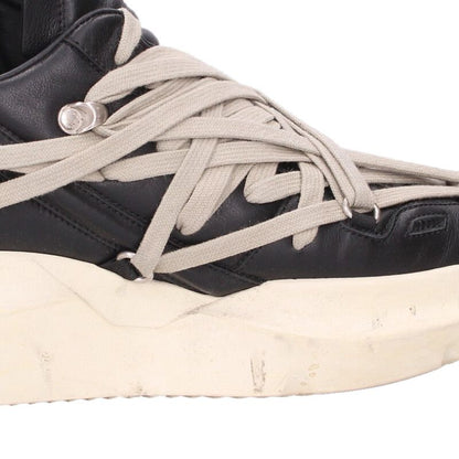 Rick Owens MEGALACED RUNNER Sneakers Black/White Size 10.5