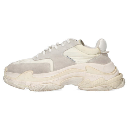 BALENCIAGA Triple S Lace-Up Sneakers White Size 7.5