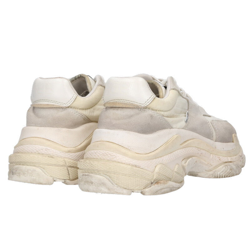 BALENCIAGA Triple S Lace-Up Sneakers White Size 7.5