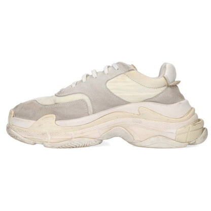 BALENCIAGA Triple S Lace-Up Sneakers White Size 7.5