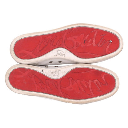 Christian Louboutin Leather High-Top Sneakers White Size 9