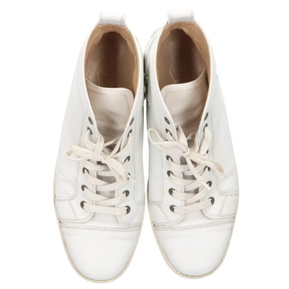 Christian Louboutin Leather High-Top Sneakers White Size 9