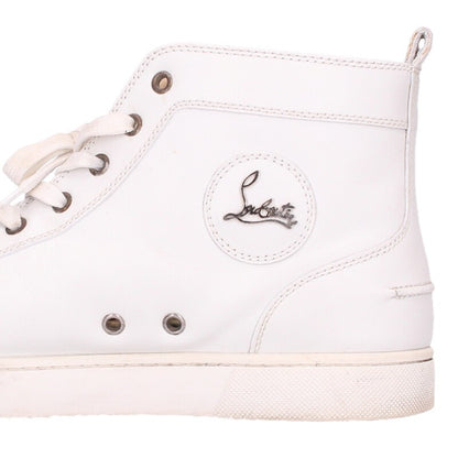 Christian Louboutin Leather High-Top Sneakers White Size 9