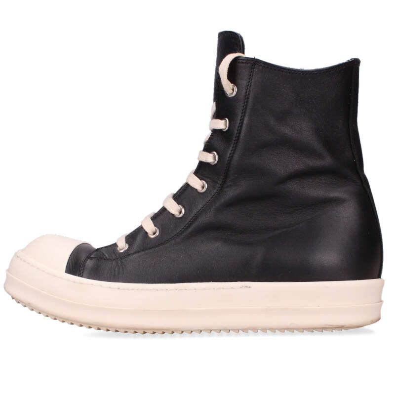 Rick Owens RAMONES Leather High-Top Sneakers Multi Size 8.5