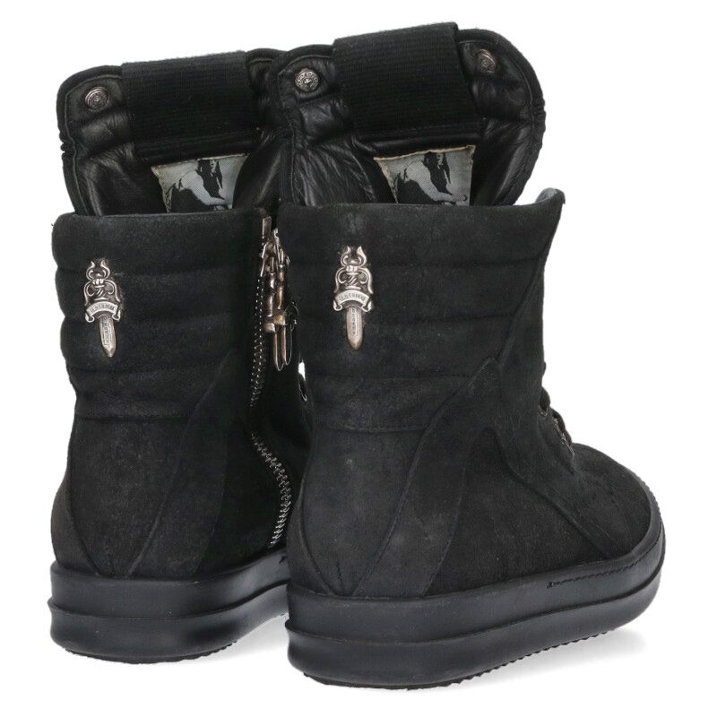 Chrome Hearts GeoBasket CH Cross Leather High-Top Size 6