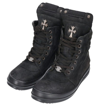 Chrome Hearts GeoBasket CH Cross Leather High-Top Size 6