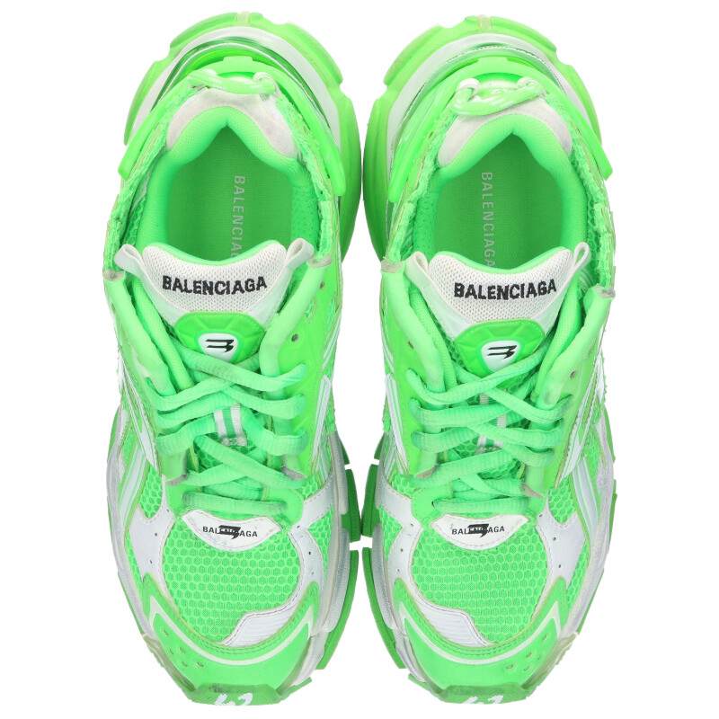 BALENCIAGA Runner Sneakers Green Size 8.5