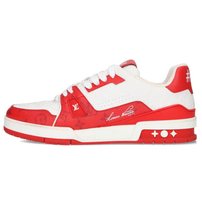 LOUISVUITTON LV Trainer Monogram Low-Top Red/White Size 9