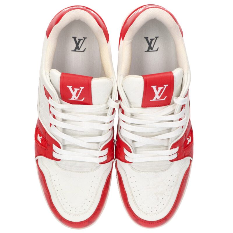 LOUISVUITTON LV Trainer Monogram Low-Top Red/White Size 9