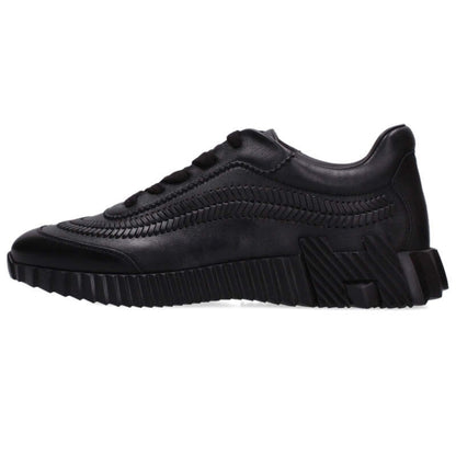HERMES Bouncing Leather Low-Cut Black Size 7.5