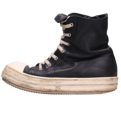 Rick Owens RAMONES Leather High-Cut Sneakers Size 7.5