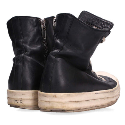 Rick Owens RAMONES Leather High-Cut Sneakers Size 7.5