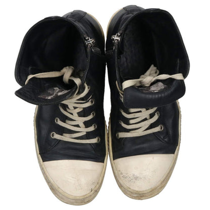 Rick Owens RAMONES Leather High-Cut Sneakers Size 7.5