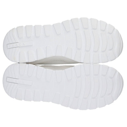 PRADA 2EE437 Triangle Plaque Low Top Sneakers White Size 7.5