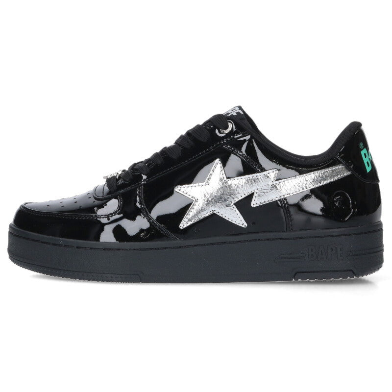 A BATHING APE BAPESTAR Patent Low-Cut Sneakers Size 10