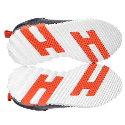 HERMES Bouncing Leather Low Sneakers Navy/Orange Size 9