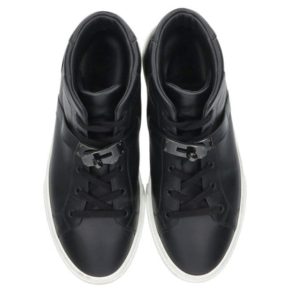HERMES Daydream Kelly Buckle Leather High Top Blk/Wht Size 9